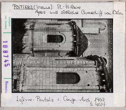 Vorschaubild Poitiers: Saint-Hilaire, Apsis und südliches Querschiff von Osten 